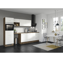 PICCANTE Küchenzeile PESCE 320 cm Frontfarbe space grey matt Korpusfarbe oregon-eiche montiert Variante links-thumb-0
