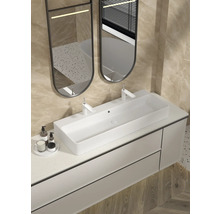 Doppelwaschtisch Jungborn THREE 1100 x 420 mm weiß glänzend inkl. keramischen Ablaufventil-thumb-3 Doppelwaschtisch Jungborn THREE 1100 x 420 mm weiß glänzend inkl. keramischen Ablaufventil-thumb-3