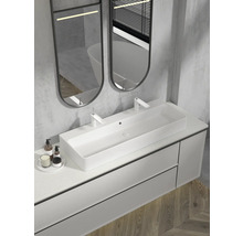 Doppelwaschtisch Jungborn THREE 1100 x 420 mm weiß glänzend inkl. keramischen Ablaufventil-thumb-4 Doppelwaschtisch Jungborn THREE 1100 x 420 mm weiß glänzend inkl. keramischen Ablaufventil-thumb-4