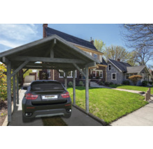 Einzelcarport Palmako Robert 11,7 m² 360x510 cm tauchgrundiert grau