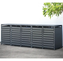 Mülltonnenbox WESTMANN Kubus 5 80 x 332 x 116 cm anthrazit