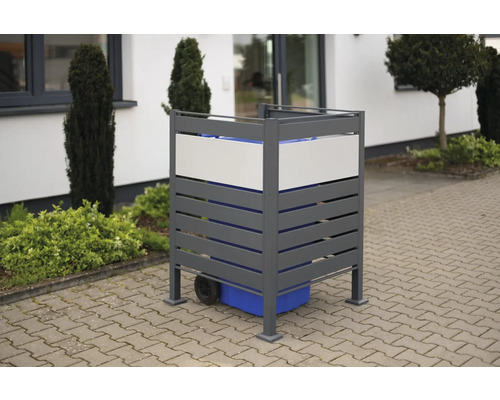 Mülltonnenbox mit Rädern zur Aufbewahrung von Mülltonnen im Freien