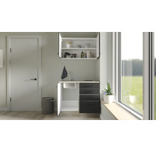 Flex Well Miniküche mit Geräten Capri 100 cm Frontfarbe schwarz Matt Korpusfarbe wildeiche-thumb-2 Flex Well Miniküche mit Geräten Capri 100 cm Frontfarbe schwarz Matt Korpusfarbe wildeiche-thumb-2