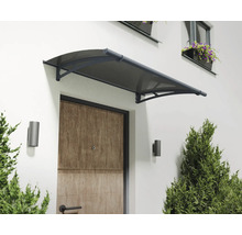 Haustürvordach aus transparentem Material über einer Haustür