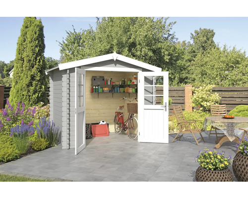 Gartenhaus Outdoor Life Ingo 230 x 175 cm lichtgrau Gartenhaus Outdoor Life Ingo 230 x 175 cm lichtgrau
