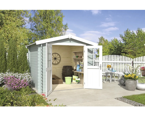 Gartenhaus Outdoor Life Ingo 230 x 230 cm gletschergrün Gartenhaus Outdoor Life Ingo 230 x 230 cm gletschergrün