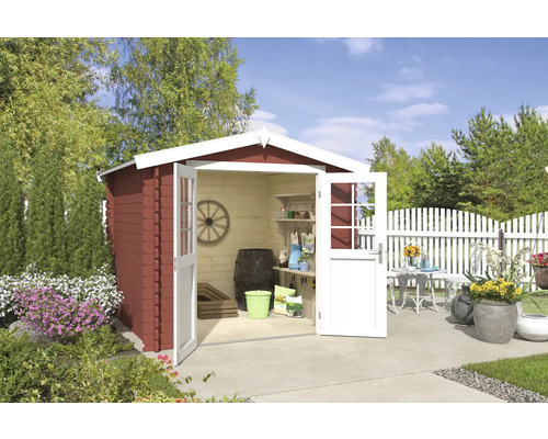 Gartenhaus Outdoor Life Ingo 230 x 230 cm schwedenrot