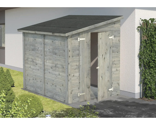 Gartenhaus Palmako Mia 3,6 m² inkl. Fußboden 222 x 165 cm tauchgrundiert grau