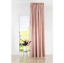 Gardine vor Fenster mit Beistelltisch und Blumenvase