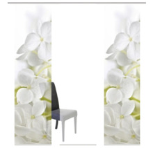 Dekoratives Schiebeelement mit Blumenmuster und Stuhl