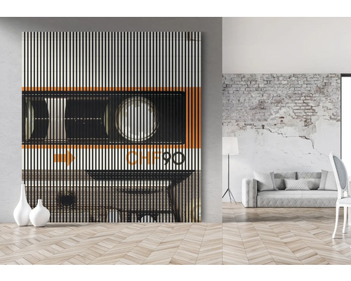 Dekoratives Wandbild mit Kassettenmotiv für den Innenbereich