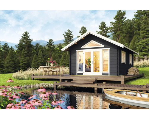 Gartenhaus Outdoor Life Caroline 2.2 inkl. Fußboden, Schlafboden 489,9 x 657 cm carbongrau Gartenhaus Outdoor Life Caroline 2.2 inkl. Fußboden, Schlafboden 489,9 x 657 cm carbongrau