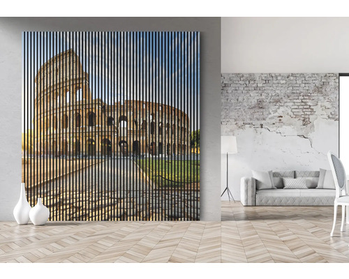 Dekoratives Wandbild mit dem Kolosseum in Rom im Streifenlook