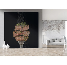 Dekoratives Wandbild mit Lebensmittelmotiv in einem modern eingerichteten Raum