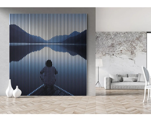 Dekoratives Wandbild mit Bergsee-Motiv im Querformat