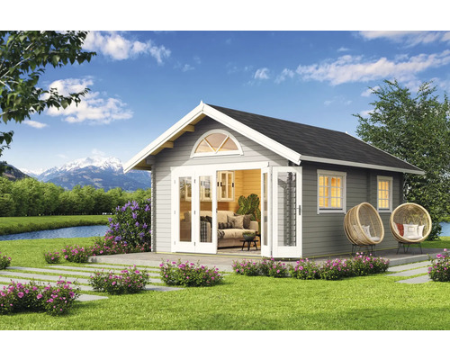 Gartenhaus Outdoor Life Caroline 2.3 inkl. Fußboden, Schlafboden 489,9 x 657 cm lichtgrau Gartenhaus Outdoor Life Caroline 2.3 inkl. Fußboden, Schlafboden 489,9 x 657 cm lichtgrau