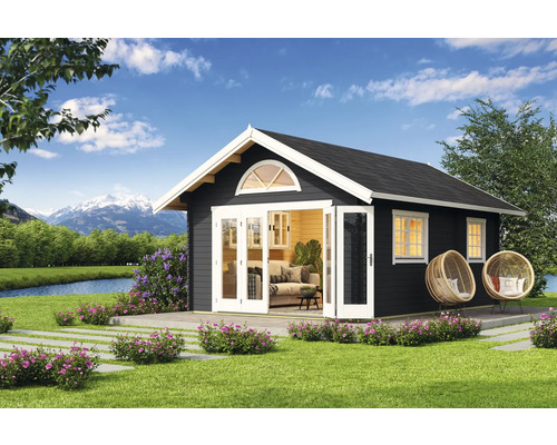 Gartenhaus Outdoor Life Caroline 2.3 inkl. Fußboden, Schlafboden 489,9 x 657 cm carbongrau Gartenhaus Outdoor Life Caroline 2.3 inkl. Fußboden, Schlafboden 489,9 x 657 cm carbongrau
