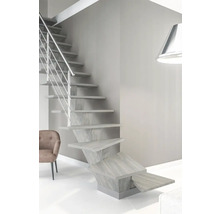 Geländer Aluminium für Pertura Agape 1/4 gewendelte Treppe