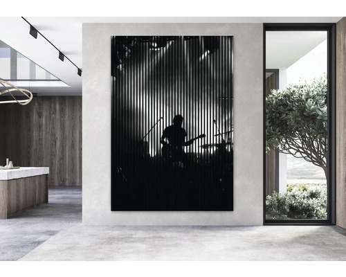 Wandpaneel mit einem Bild einer Musikband im Konzert