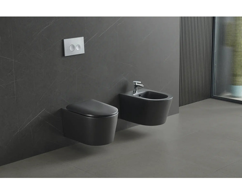 Wandhängendes WC und Bidet in einem modernen Badezimmer