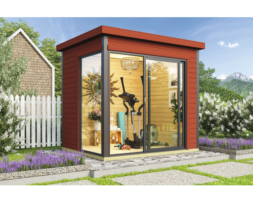 Gartenhaus Outdoor Life Domeo Mini inkl. Fußboden 250 x 200 cm schwedenrot