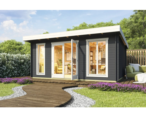 Gartenhaus Outdoor Life Dorset 3 inkl. Fußboden 500 x 390 cm carbongrau