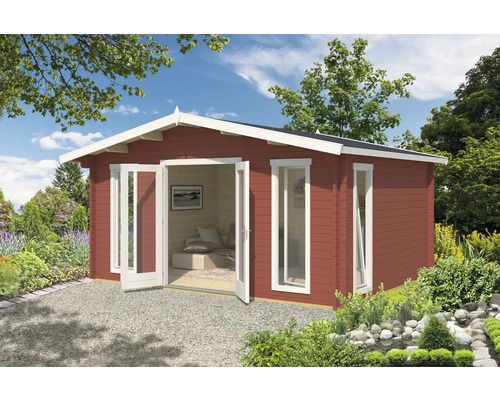 Gartenhaus Outdoor Life Elgin 44 Set Gold inkl. Fußboden, Isolierglas 527,9 x 430 cm schwedenrot Gartenhaus Outdoor Life Elgin 44 Set Gold inkl. Fußboden, Isolierglas 527,9 x 430 cm schwedenrot