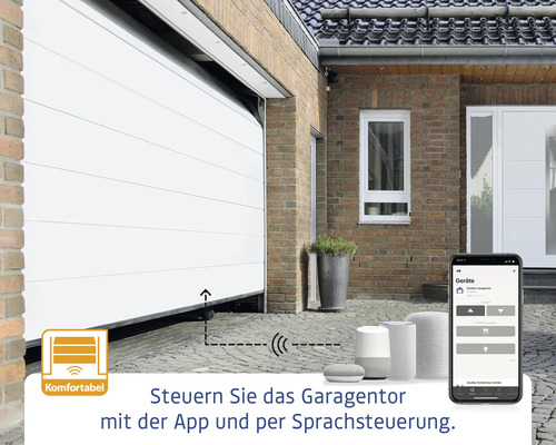 Garagentor mit App und Sprachsteuerung bedienen