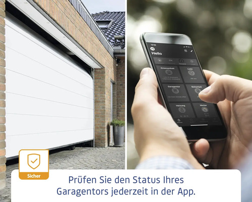 Garagentor mit Smartphone-App steuerbar