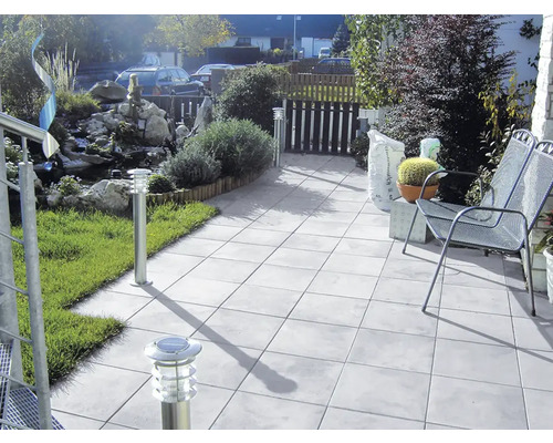 Beton Terrassenplatte iStone Basic weiß-schwarz 40 cm x 40 cm x 4 cm