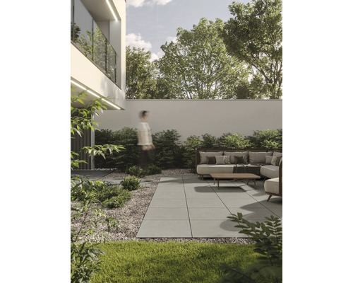 FLAIRSTONE Feinsteinzeug Terrassenplatte Skyfall beige rektifizierte Kante 60 x 60 x 2 cm