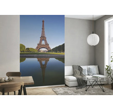 Wohnraum mit Fototapete des Eiffelturms in Paris