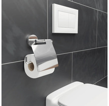 REIKA Toilettenpapierhalter SAKU mit Deckel chrom glänzend