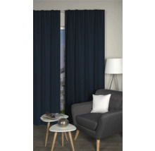 Vorhang mit Universalband Blacky dunkelblau 135 x 245 cm schwer entflammbar-thumb-1