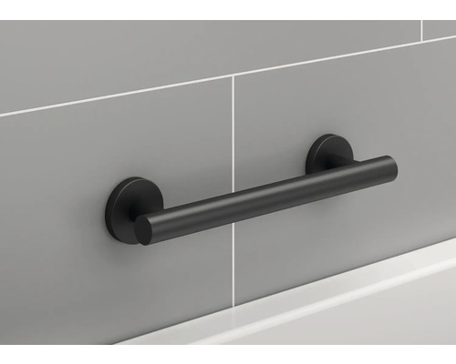 Schwarzer Haltegriff zur Wandmontage im Badezimmer.
