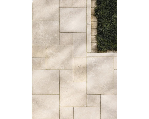 FLAIRSTONE Kalkstein Terrassenplatte Tripoli römischer Verband Set = 1,41 m²