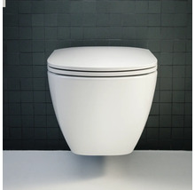 Wand-Tiefspül-WC aus Keramik mit WC-Sitz