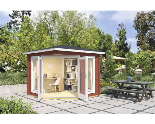 Gartenhaus Outdoor Life Oban 40 inkl. Fußboden 239,6 x 239,6 cm schwedenrot