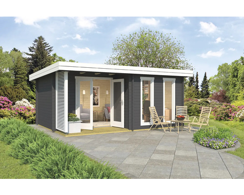 Gartenhaus Outdoor Life Orkney inkl. Fußboden 580 x 450 cm carbongrau