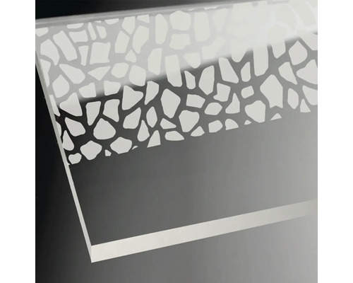 Eckeinstieg Drehtür 4-teilig Breuer Avanta 75x80 cm Dekor Terrazzo Weiß Profilfarbe chrom