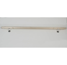 Holzhandlauf mit Metallhalterung zur Wandmontage