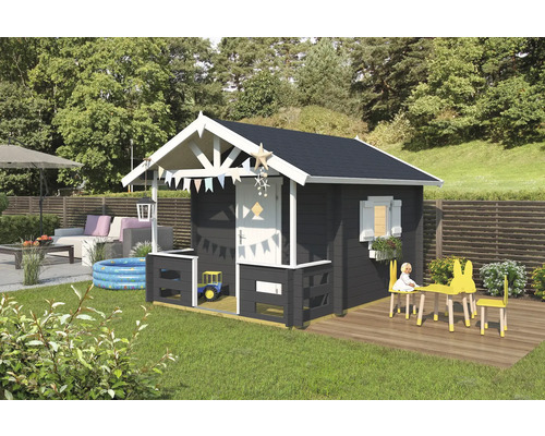 Gartenhaus LIDO Outdoor Life 215 x 215 anthrazit inkl. Fußboden Gartenhaus LIDO Outdoor Life 215 x 215 anthrazit inkl. Fußboden