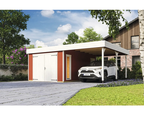 Einzelgarage Outdoor Life Bahamas mit Flügeltor inkl. Dachanbau 660 x 540 cm schwedenrot Einzelgarage Outdoor Life Bahamas mit Flügeltor inkl. Dachanbau 660 x 540 cm schwedenrot