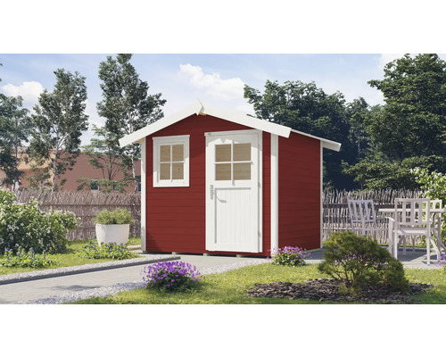 Gartenhaus weka 123 Gr. 1 inkl. Fußboden 306 x 239 cm schwedenrot Garten mit rotem Holzgartenhaus, Fenster und Tür