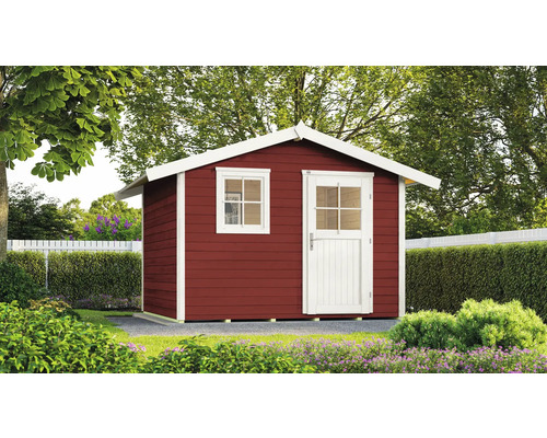 Gartenhaus weka 123 Gr. 3 inkl. Fußboden 380 x 239 cm schwedenrot Gartenhaus mit Fenster und Tür im Garten