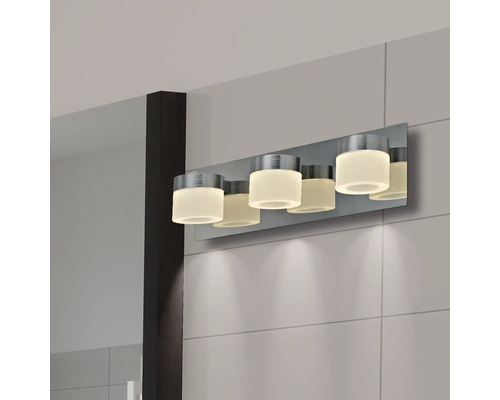 LED FLAIR Wandleuchte 3-flammig 19W 3x630 lm 3000 K warmweiß HxB 100x420 mm Kynosura chrom LED FLAIR Wandleuchte 3-flammig 19W 3x630 lm 3000 K warmweiß HxB 100x420 mm Kynosura chrom