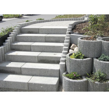 Rundpalisade iMount mit Hohlkehle grau 15 cm x 100 cm