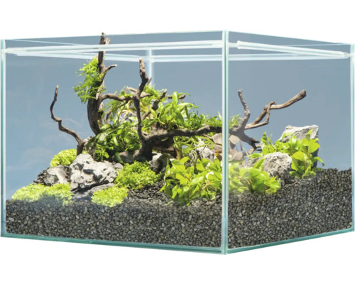 Aquariumdekoration sera Hardscape Set Scaper Cube Shrimp für 48 bis 80 Liter Aquarium, optimal 48 Liter, inkl. Rock Gray Mountain, Scaper Root, floredepot, Gravel Anthracite (ohne Pflanzen und Aquarium)