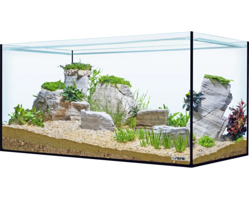 Aquariumdekoration sera Hardscape Set Scaper AquaTank Monument Rock für 96 bis 160 Liter, optimal 128 l, inkl. Rock Desert , floredepot, Gravel Ocher, Gravel Beige (ohne Pflanzen und Aquarium) Dekoratives Aquarium mit Steinen und Pflanzen