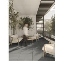 FLAIRSTONE Feinsteinzeug Terrassenplatte Titan rektifizierte Kante 60 cm x 60 cm x 3 cm